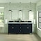 James Martin Vanities 72'' Double Vanity, Black Onyx w/ 3 CM Victorian Silver Quartz Top 424-V72-BKO-3VSL - alternate 5